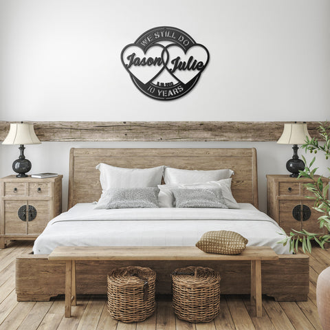 10 Year Anniversary Metal Wall Art