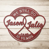 10 Year Anniversary Metal Wall Art