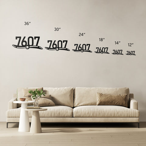 Airplane Propeller House Number Street Address Metal Sign
