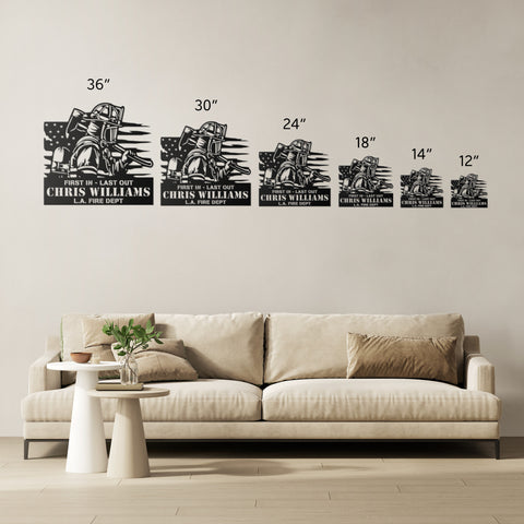 American Firefighter Metal Sign