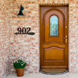 Arrow_Feather_House_Number_Metal_Sign_Black_Brick_Entrance_Mockup.png
