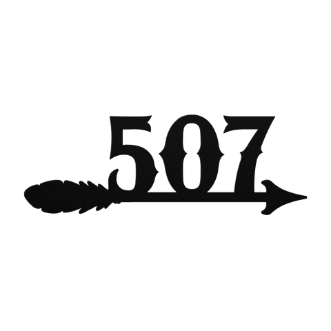 Arrow_Feather_House_Number_Metal_Sign_Black_Transparent_Mockup.png