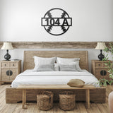 Baseball House Number Metal Sign