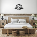 Beach Waves and Sun Metal Wall Art