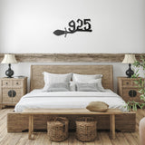 Broomstick House Number Metal Sign