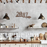 Broomstick House Number Metal Sign