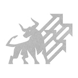 Bull with Up Trend Arrows Metal Wall Art