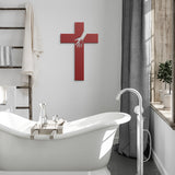 Cross with Hands Metal Wall Art