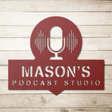 Custom Podcast Studio Metal Wall Art