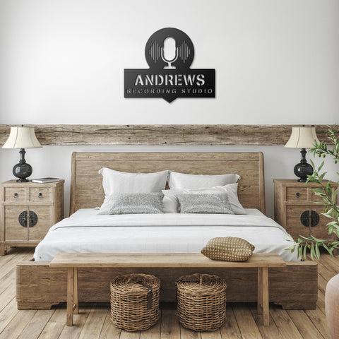 Custom Recording Studio Metal Wall Art