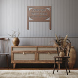 Custom Round Metal Yard Sign with Stakes