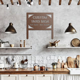 Custom Round Metal Yard Sign with Stakes