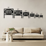Custom Round Metal Yard Sign with Stakes