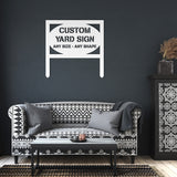 Custom Round Metal Yard Sign with Stakes