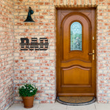 DAD American Flag Split Letters with Kids Names Metal Art