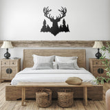 Deer Antlers Metal Wall Art