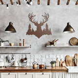 Deer Antlers Metal Wall Art