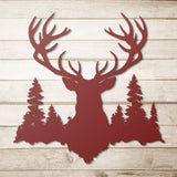 Deer Antlers Metal Wall Art