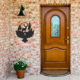 Deer Eagle Nature Scene Metal Wall Art