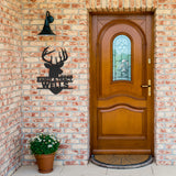 Deer Head Mr Mrs Couple Metal Wall Art