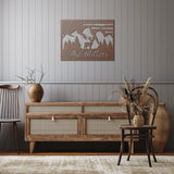 Deer US Flag Mountains Address etal Sign