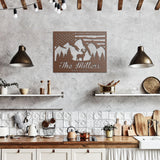 Deer US Flag Mountains Address etal Sign