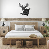 Deer Welcome Metal Sign