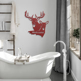 Deer Welcome Metal Sign