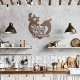 Deer and Buck Couple Names and Date Metal Wall Art