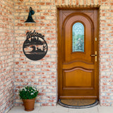 Duck Lake House Welcome Metal Sign