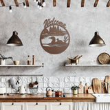 Duck Lake House Welcome Metal Sign