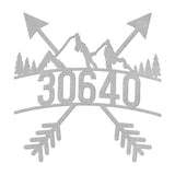 Explore Arrow Mountains & Trees House Number Metal Sign