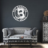 Family Name Floral BOLD Initial Metal Wall Art