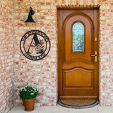 Farmhouse / Family Name Floral Initial Metal Wall Art