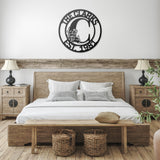 Family Name Floral Initial Metal Wall Art