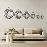 Family Name Floral Initial Metal Wall Art