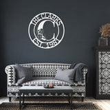 Family Name Floral Initial Metal Wall Art