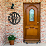 Family Name Wreath Metal Wall Art