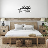 Family Name with House Number Metal Sign