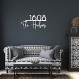 Family Name with House Number Metal Sign