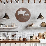 Farm Animals Metal Sign