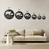 Farm Animals Metal Sign