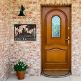 Father Daughter Fishing Metal Wall Art