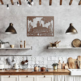 Father Daughter Fishing Metal Wall Art