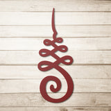 Female Unalome Metal Wall Art