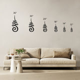 Female Unalome Metal Wall Art