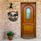 Flamingo Address Sign