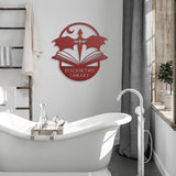 Fourth Wing Dragon Book Metal Wall Art