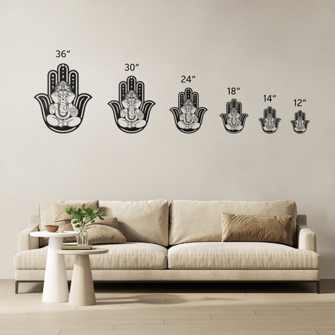 Ganesha Hamsa Metal Wall Art