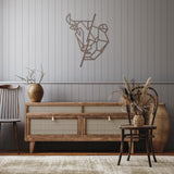 Geometric Bull vs Bear Metal Wall Art